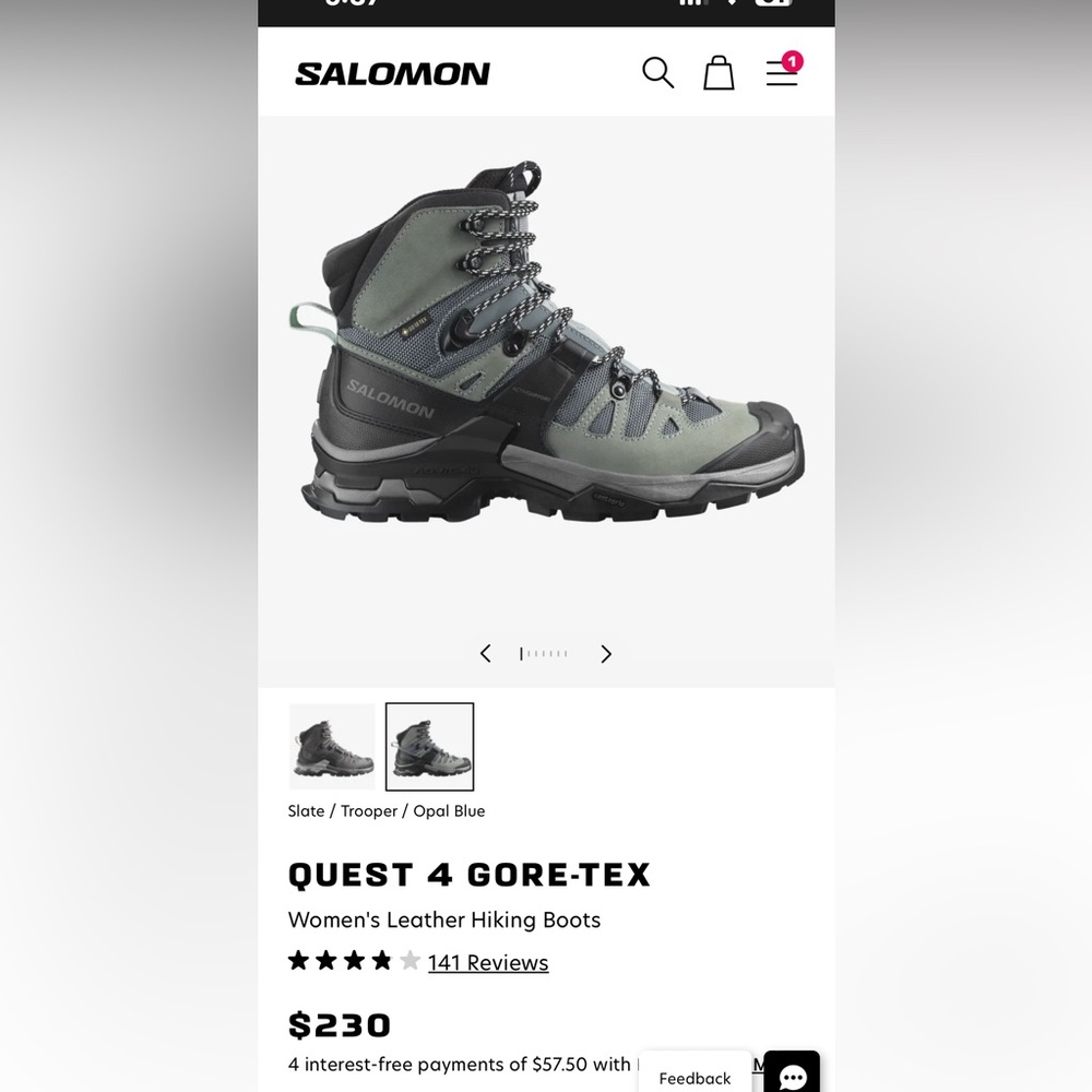Solomon Quest O4 Women’s Goretex Hiking Boots